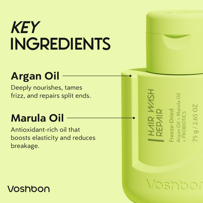 repair freeze-dried hair wash key ingredients strengthening hair care formula